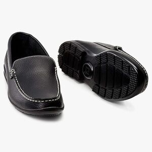 Men’s FOOTJOY Club black leather loafers golf shoes. Size 7